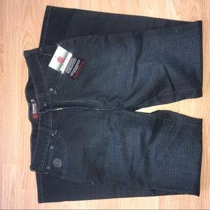 Dark wash straight men’s jeans